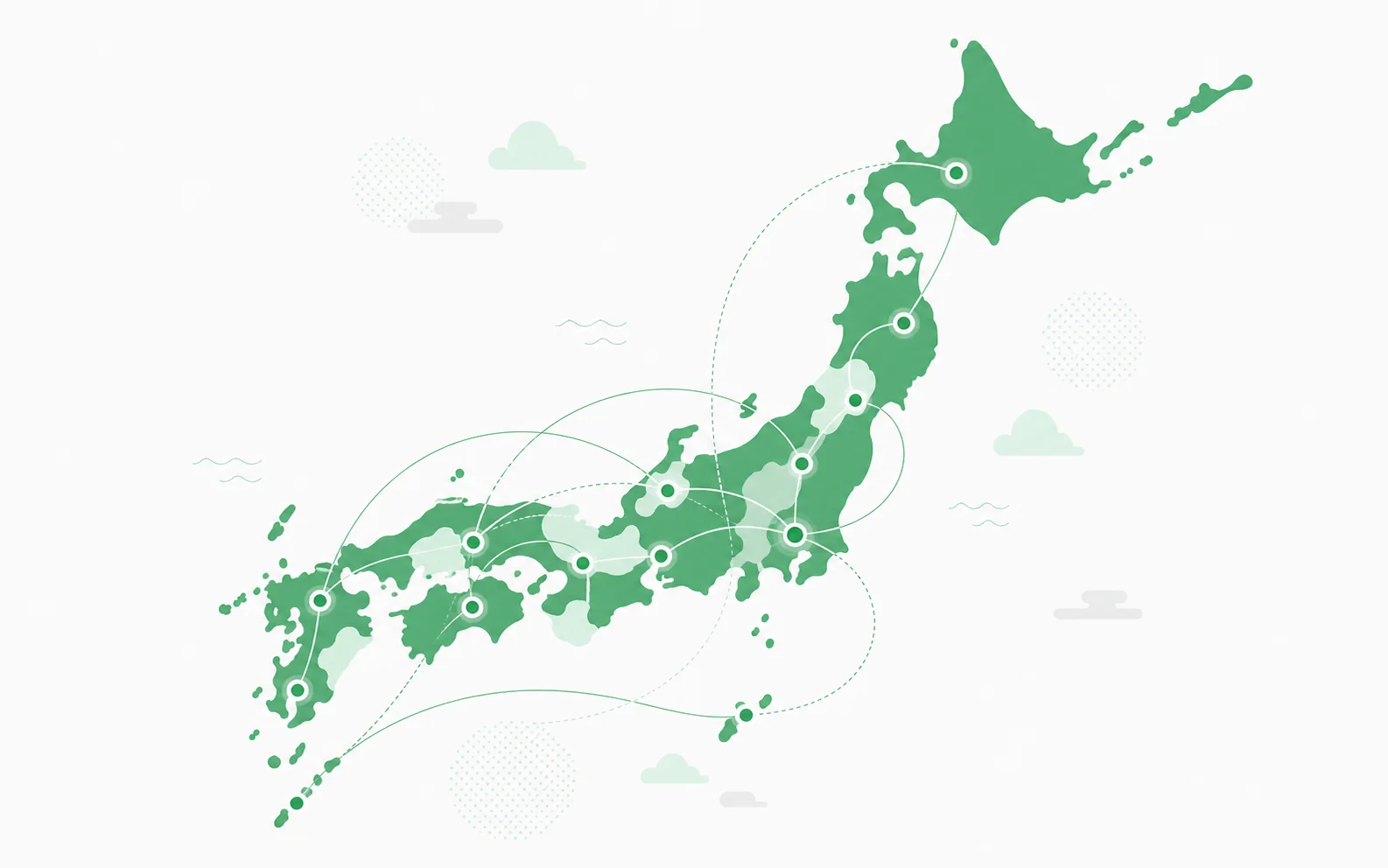 VAST47の既存ブランドグラフィック、日本列島